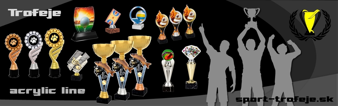 Akrylátové trofeje s farebnou potlačou